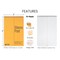 Better Office Products Spiral Steno Pads, 6in. x 9in. 60 Sheets, White Paper, Gregg Rule, Natural Board Cover, 8PK 25808 - alternate 2